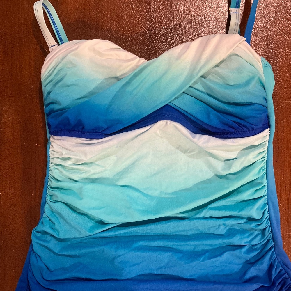Ombre Blue Tankini Top Bleu Rod Beattie